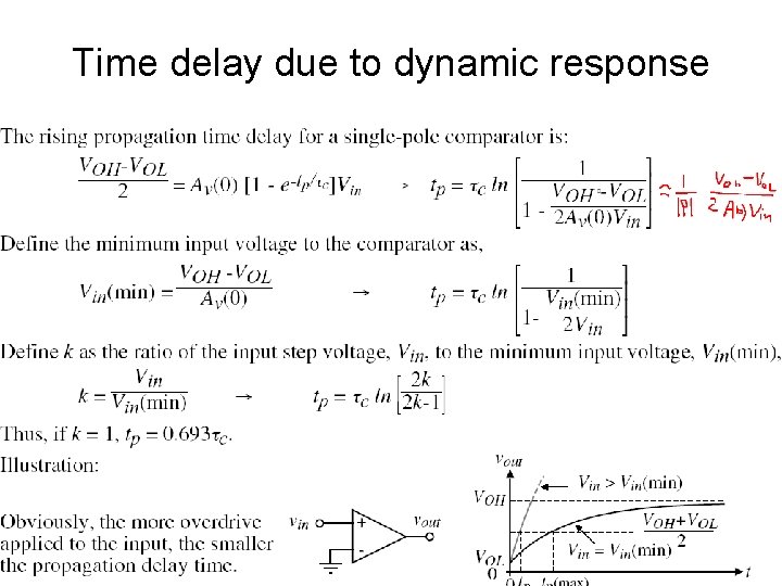 Time delay due to dynamic response 11 