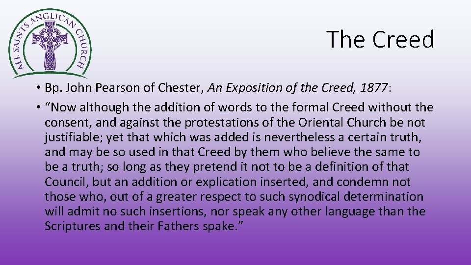 The Creed • Bp. John Pearson of Chester, An Exposition of the Creed, 1877: