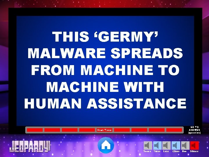 THIS ‘GERMY’ MALWARE SPREADS FROM MACHINE TO MACHINE WITH HUMAN ASSISTANCE GO TO ANSWER