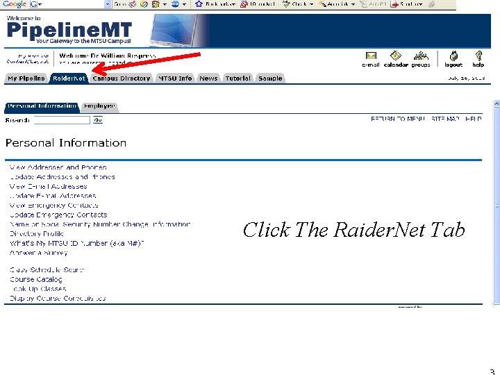 Click The Raider. Net Tab 3 