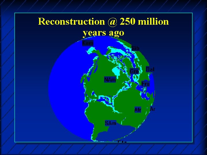 Reconstruction @ 250 million years ago 