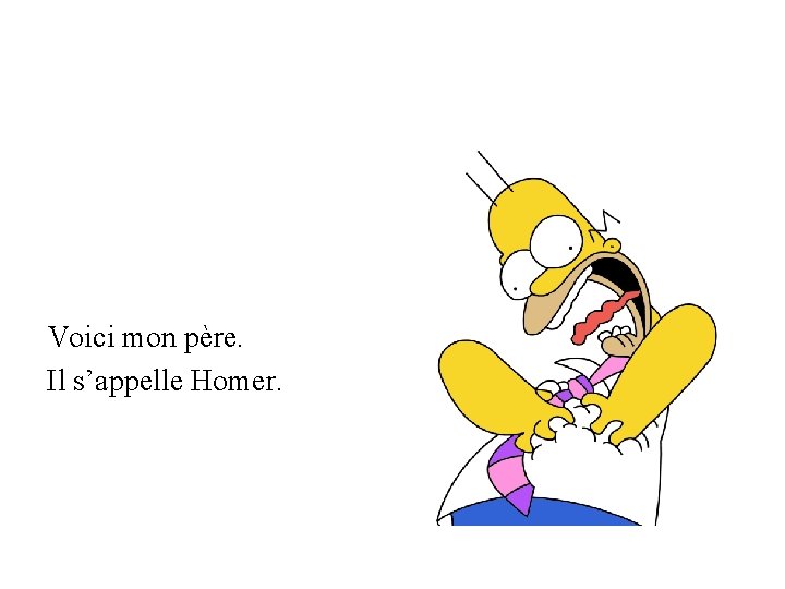 Voici mon père. Il s’appelle Homer. 