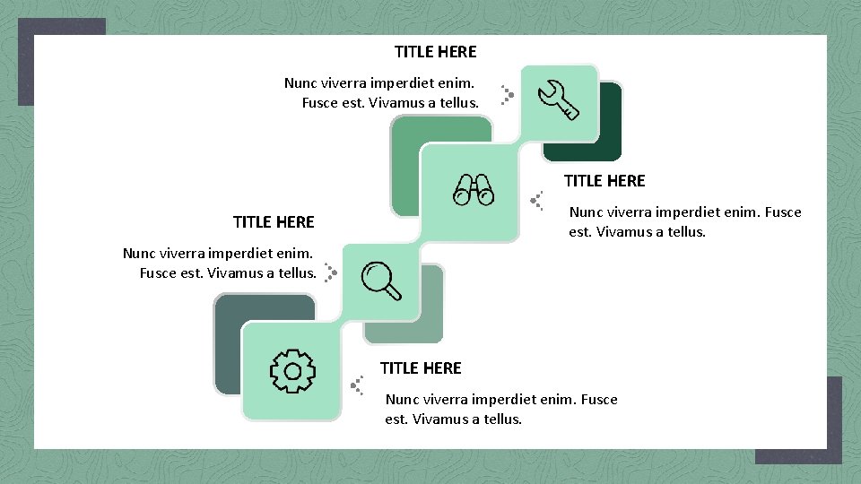 TITLE HERE Nunc viverra imperdiet enim. Fusce est. Vivamus a tellus. 