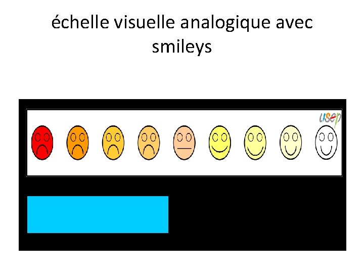 échelle visuelle analogique avec smileys 