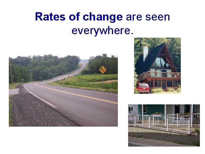 Rates of change are seen everywhere. 