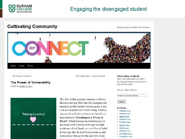 Engaging the disengaged student 