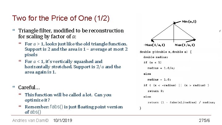 CS 123 | INTRODUCTION TO COMPUTER GRAPHICS Two for the Price of One (1/2)