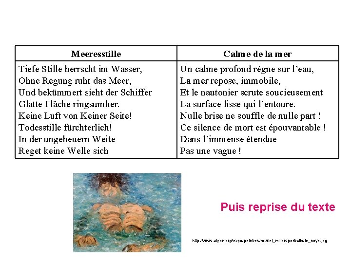 Meeresstille Tiefe Stille herrscht im Wasser, Ohne Regung ruht das Meer, Und bekümmert sieht Meeresstille Tiefe Stille herrscht im Wasser, Ohne Regung ruht das Meer, Und bekümmert sieht