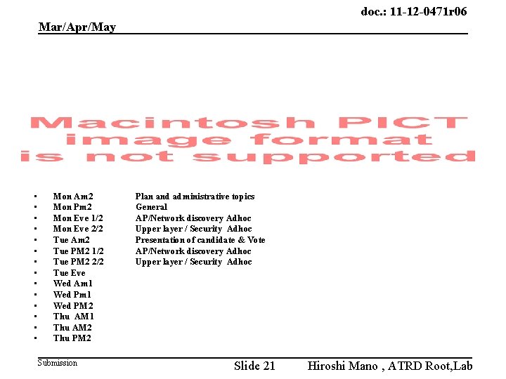 doc. : 11 -12 -0471 r 06 Mar/Apr/May • • • • Mon Am