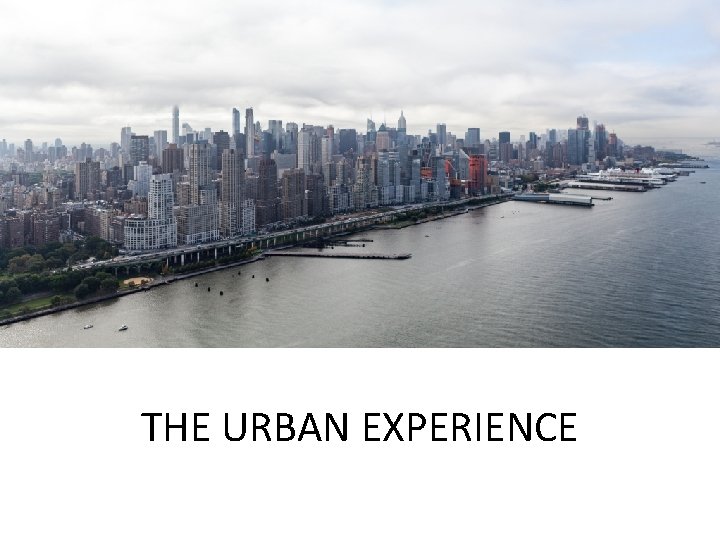 THE URBAN EXPERIENCE 