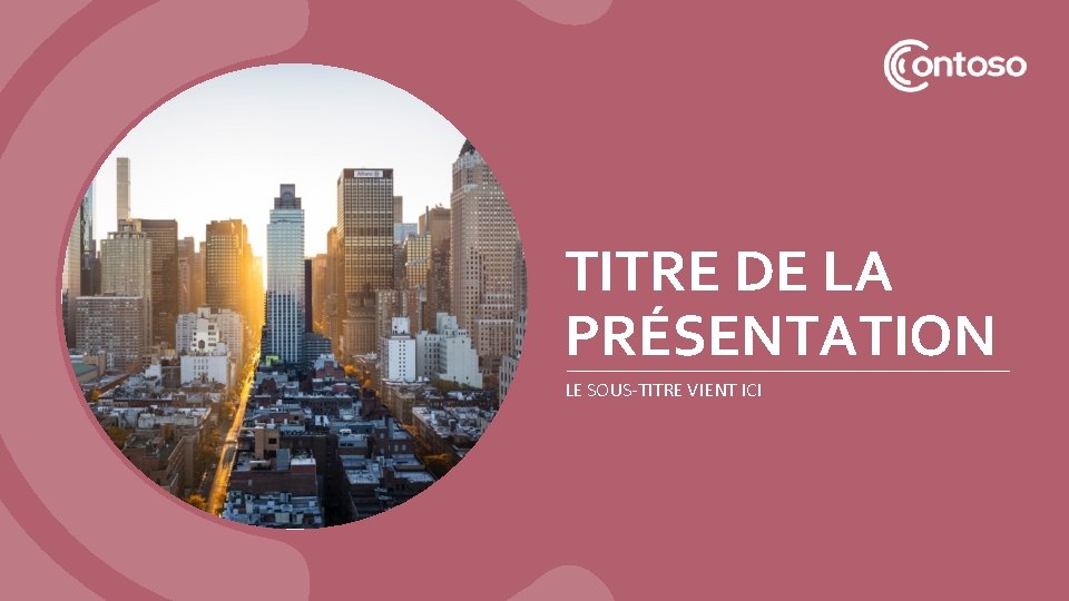 TITRE DE LA PRÉSENTATION LE SOUS-TITRE VIENT ICI 