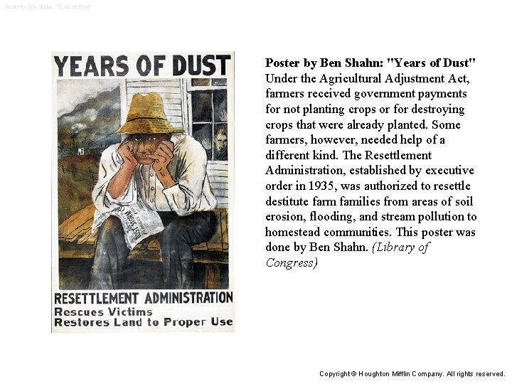 Poster by Ben Shahn: "Years of Dust” Poster by Ben Shahn: "Years of Dust"