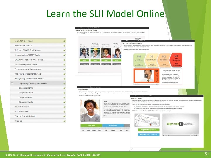 Learn the SLII Model Online © 2013 The Ken Blanchard Companies. All rights reserved.