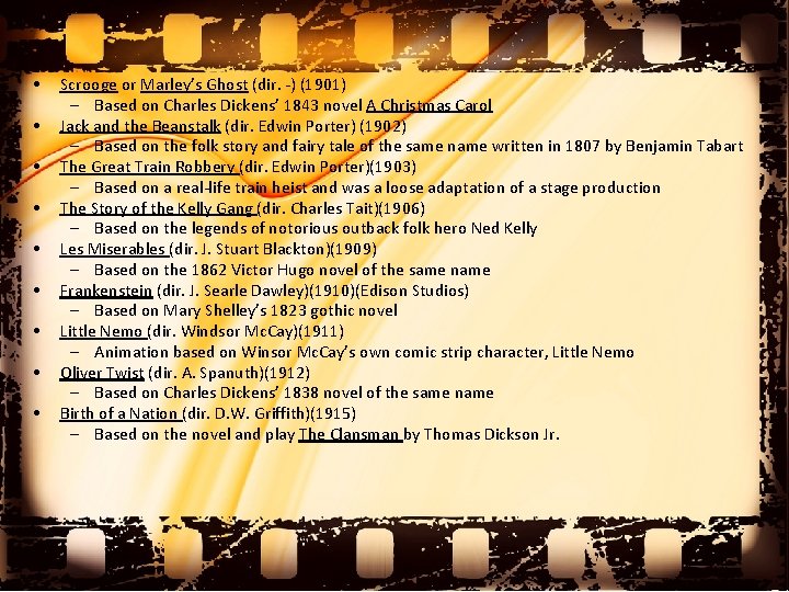  • • • Scrooge or Marley’s Ghost (dir. -) (1901) – Based on