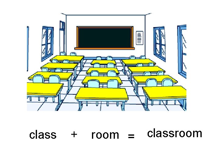 class + room = classroom 