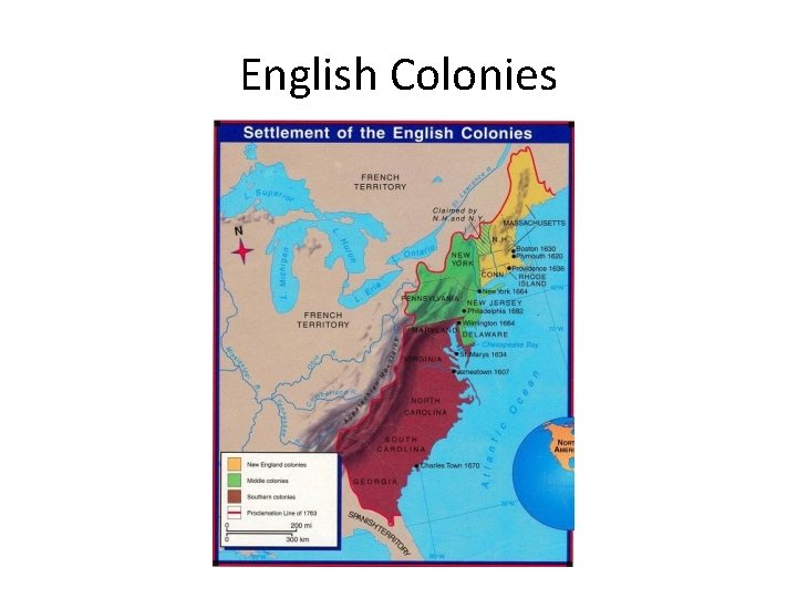 English Colonies 