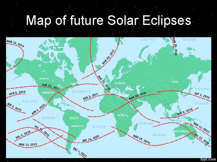 Map of future Solar Eclipses 