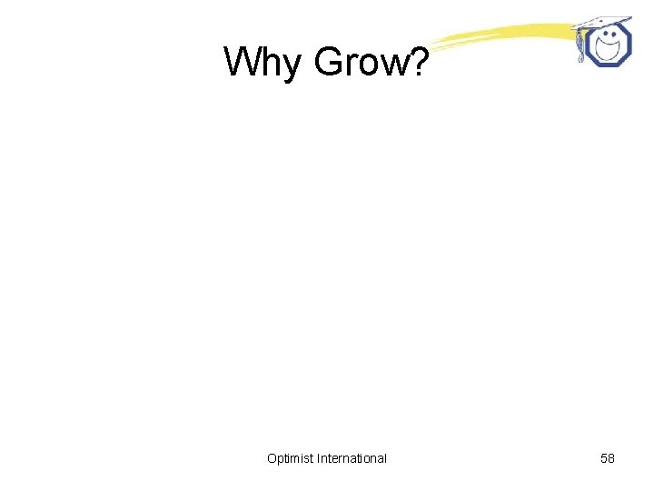 Why Grow? Optimist International 58 