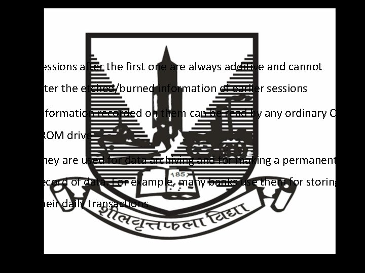  • Sessions after the first one are always additive and cannot alter the