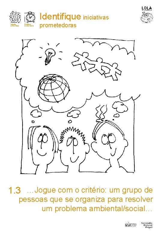 Identifique iniciativas activity: in the class duration: some hours prometedoras 1. 3 …Jogue com