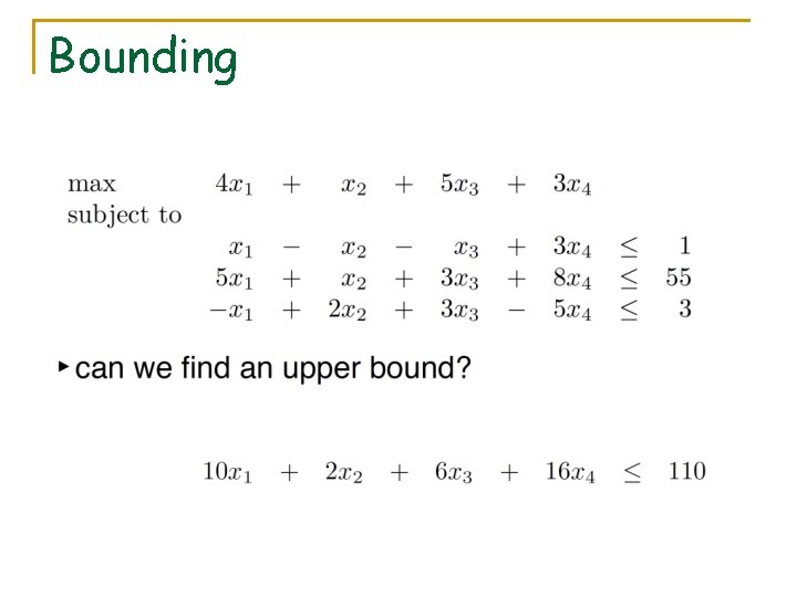 Bounding 