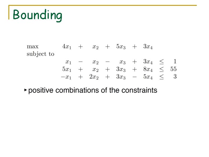 Bounding 