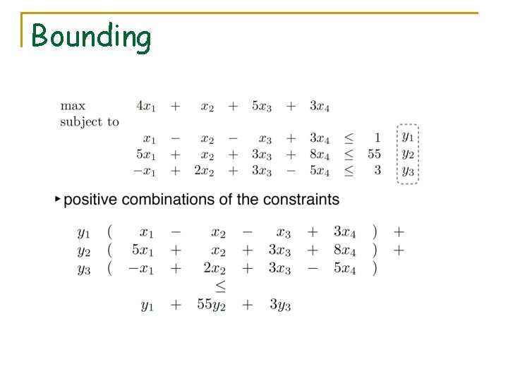 Bounding 