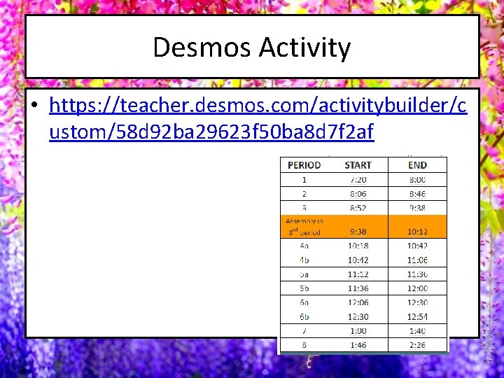 Desmos Activity • https: //teacher. desmos. com/activitybuilder/c ustom/58 d 92 ba 29623 f 50