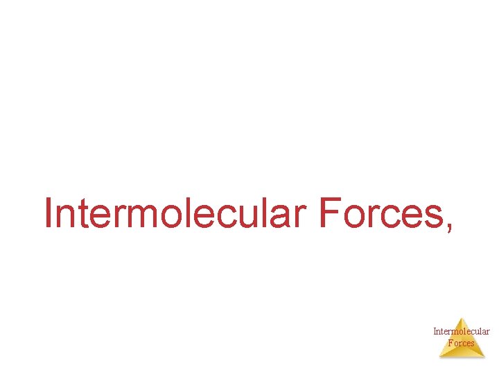 Intermolecular Forces, Intermolecular Forces 