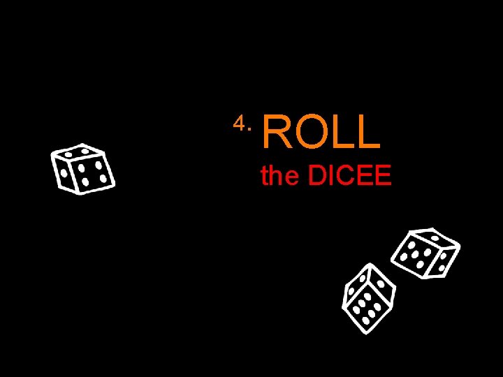 4. ROLL the DICEE 