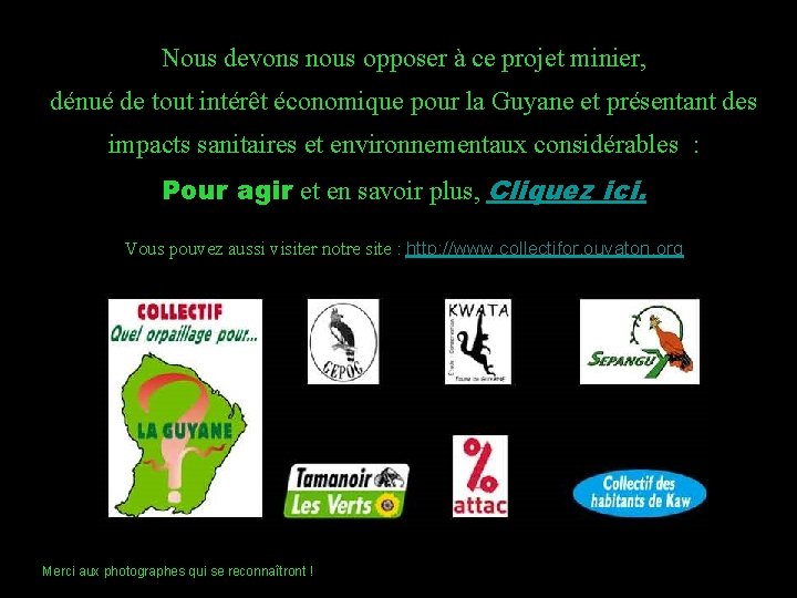 Nous devons nous opposer à ce projet minier, dénué de tout intérêt économique pour Nous devons nous opposer à ce projet minier, dénué de tout intérêt économique pour
