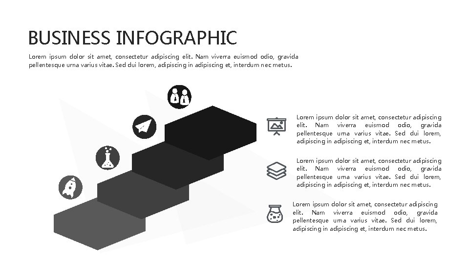 BUSINESS INFOGRAPHIC Lorem ipsum dolor sit amet, consectetur adipiscing elit. Nam viverra euismod odio,