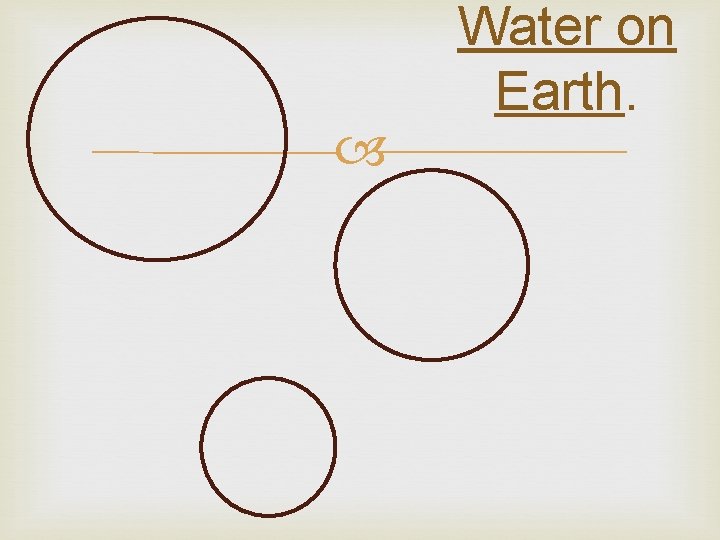  Water on Earth. 