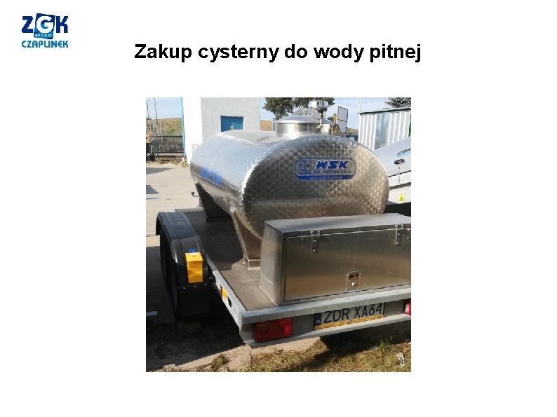 Zakup cysterny do wody pitnej 