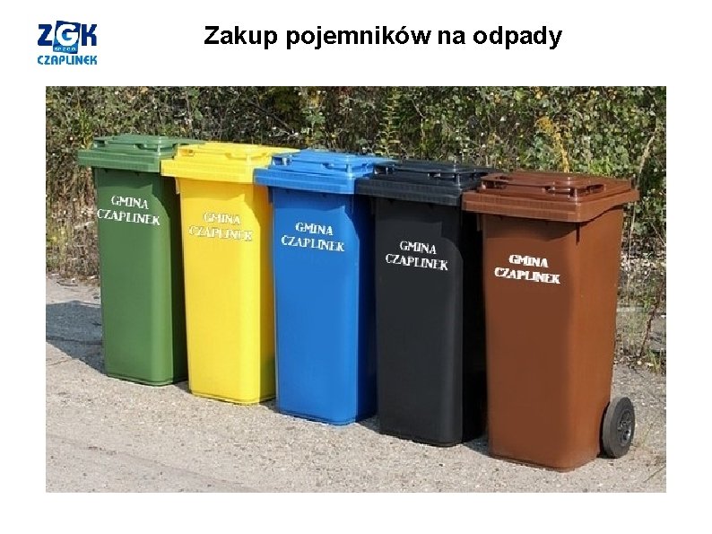 Zakup pojemników na odpady 