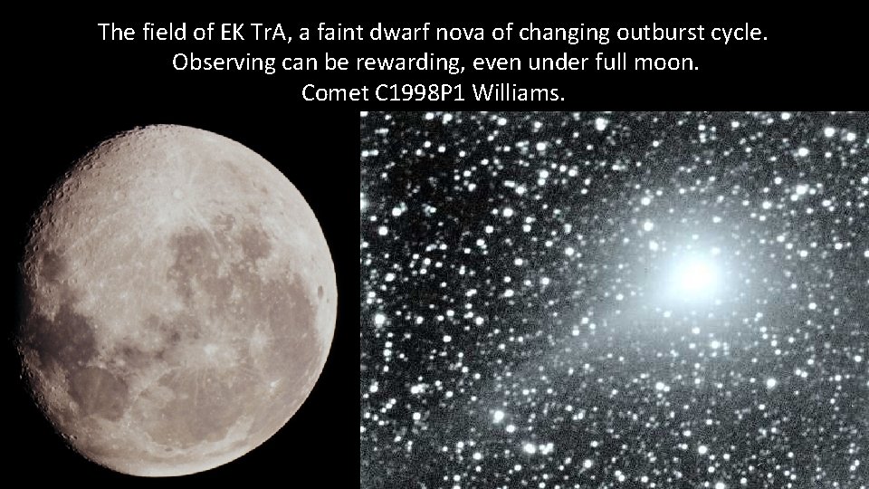 The field of EK Tr. A, a faint dwarf nova of changing outburst cycle.