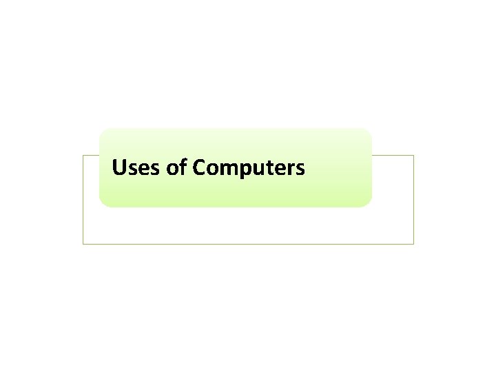 Uses of Computers 