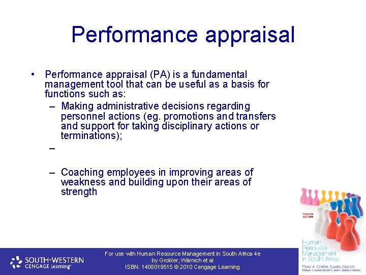 Performance appraisal • Performance appraisal (PA) is a fundamental management tool that can be