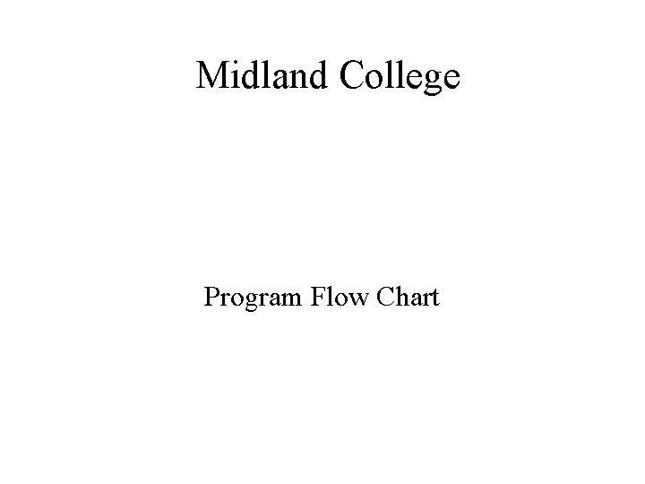 Midland College Program Flow Chart 