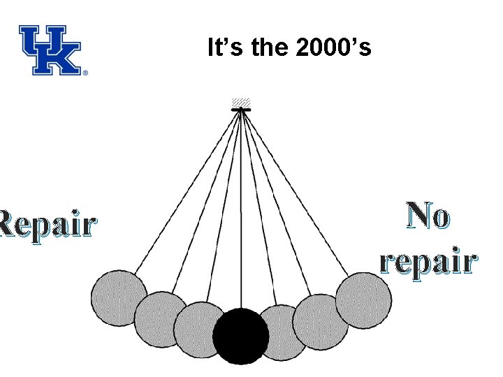 Repair It’s the 2000’s No repair 