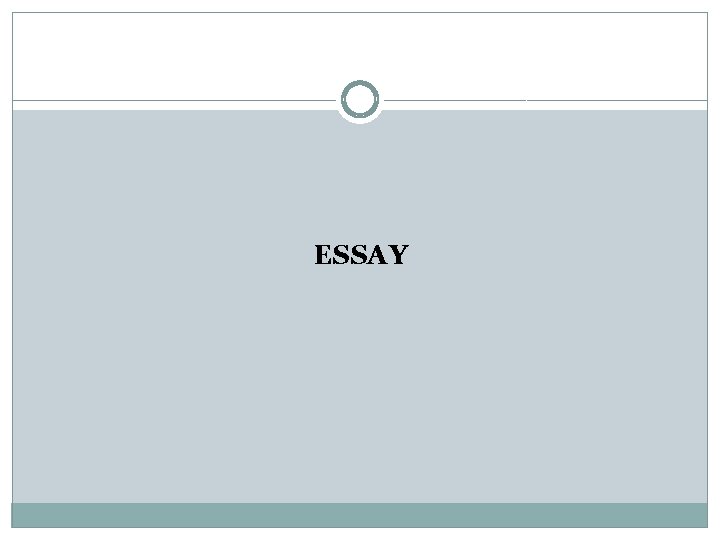 ESSAY 