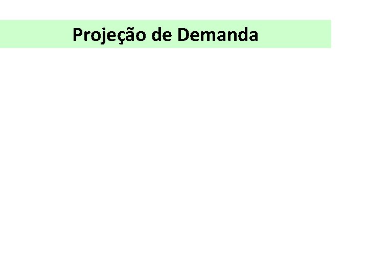 Projeção de Demanda 