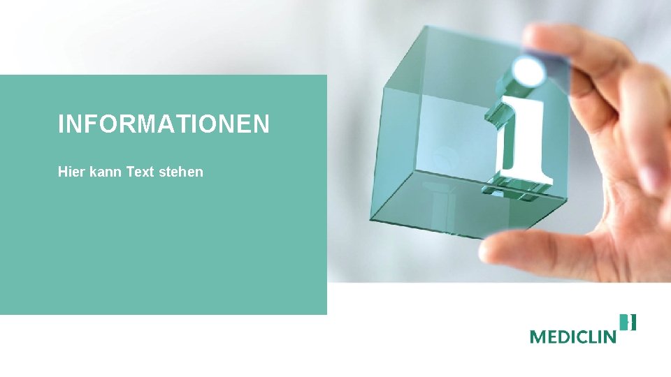 INFORMATIONEN Hier kann Text stehen 