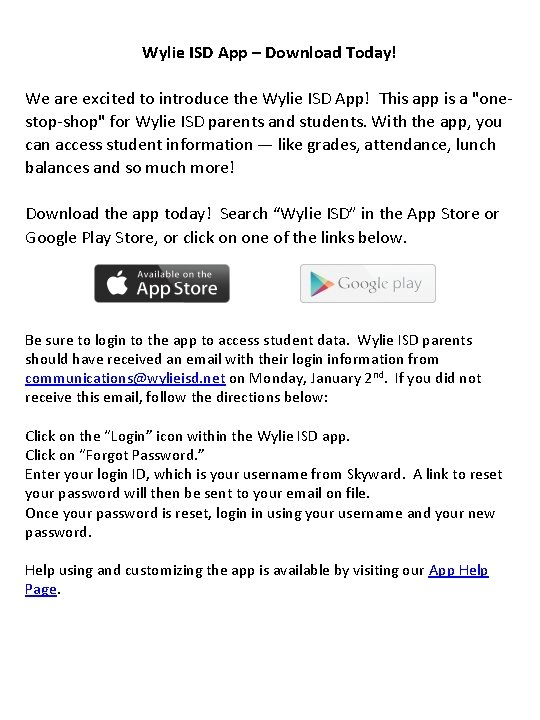 Wylie ISD App – Download Today! We are excited to introduce the Wylie ISD