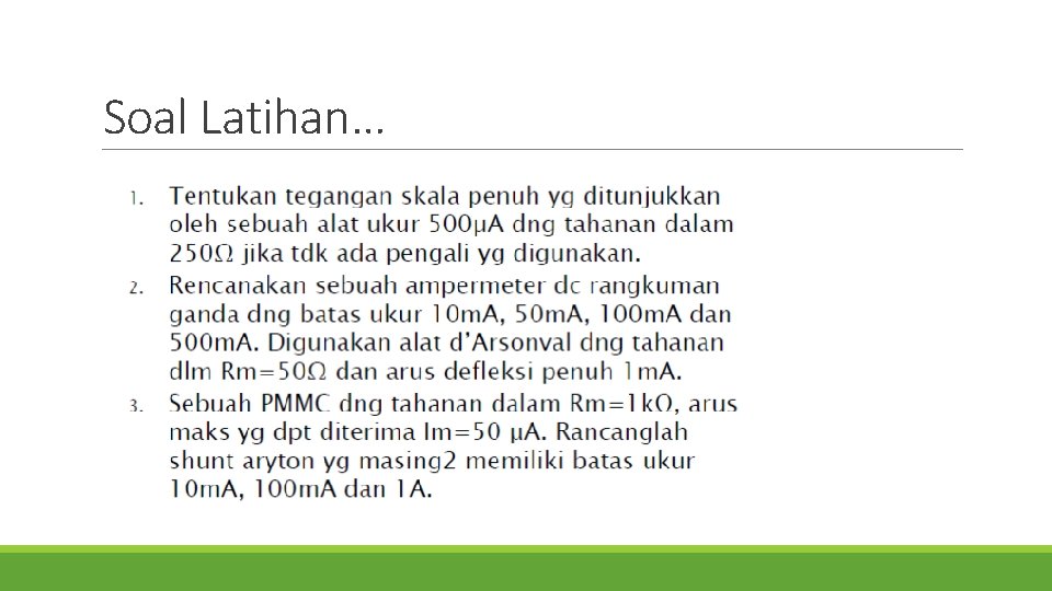 Soal Latihan… 