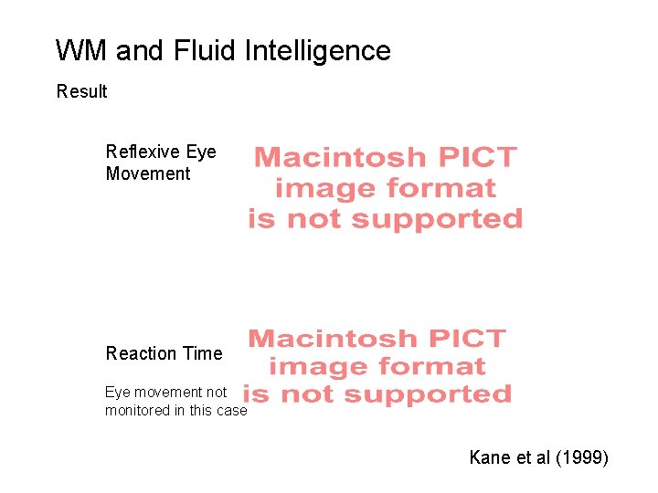 WM and Fluid Intelligence Result Reflexive Eye Movement Reaction Time Eye movement not monitored