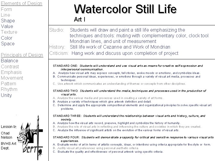 Elements of Design Form Line Shape Value Texture Color Space Principals of Design Balance