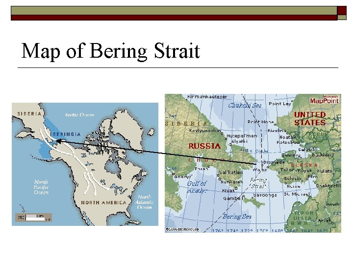 Map of Bering Strait 