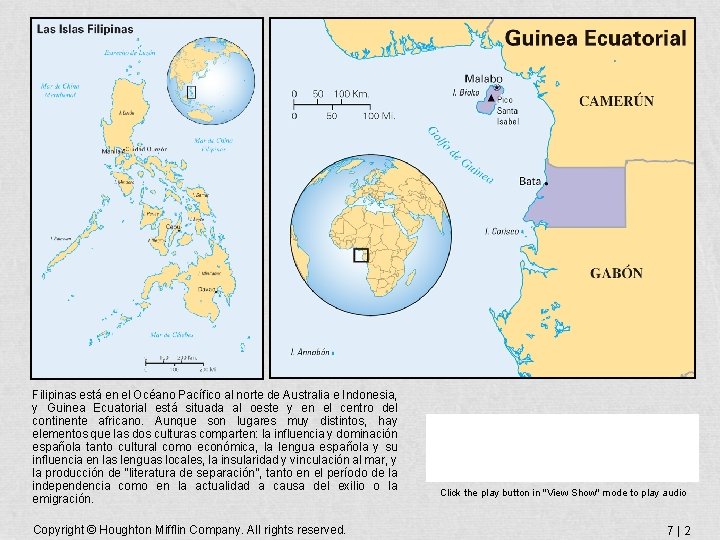 Filipinas está en el Océano Pacífico al norte de Australia e Indonesia, y Guinea