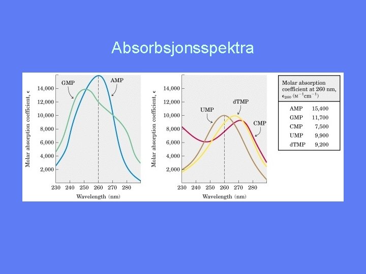 Absorbsjonsspektra Figur 10 -10 